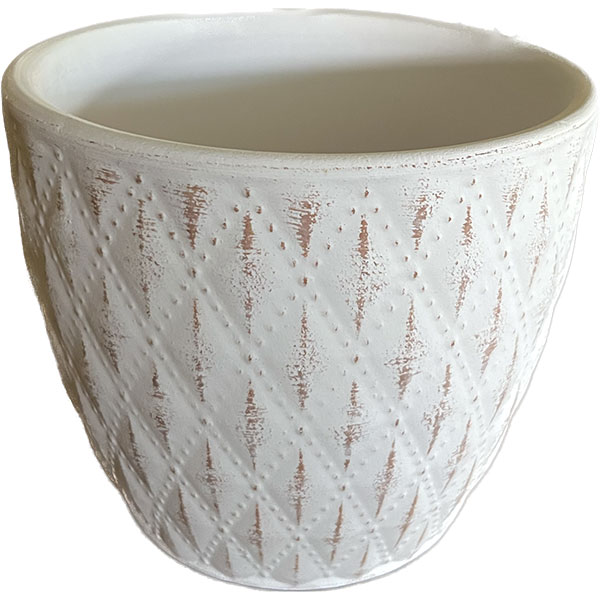 white ceramic pot ice range diana diamond design